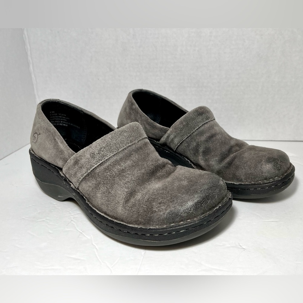 Born b.o.c Peggy Gray Shimmer Clog size 6.5